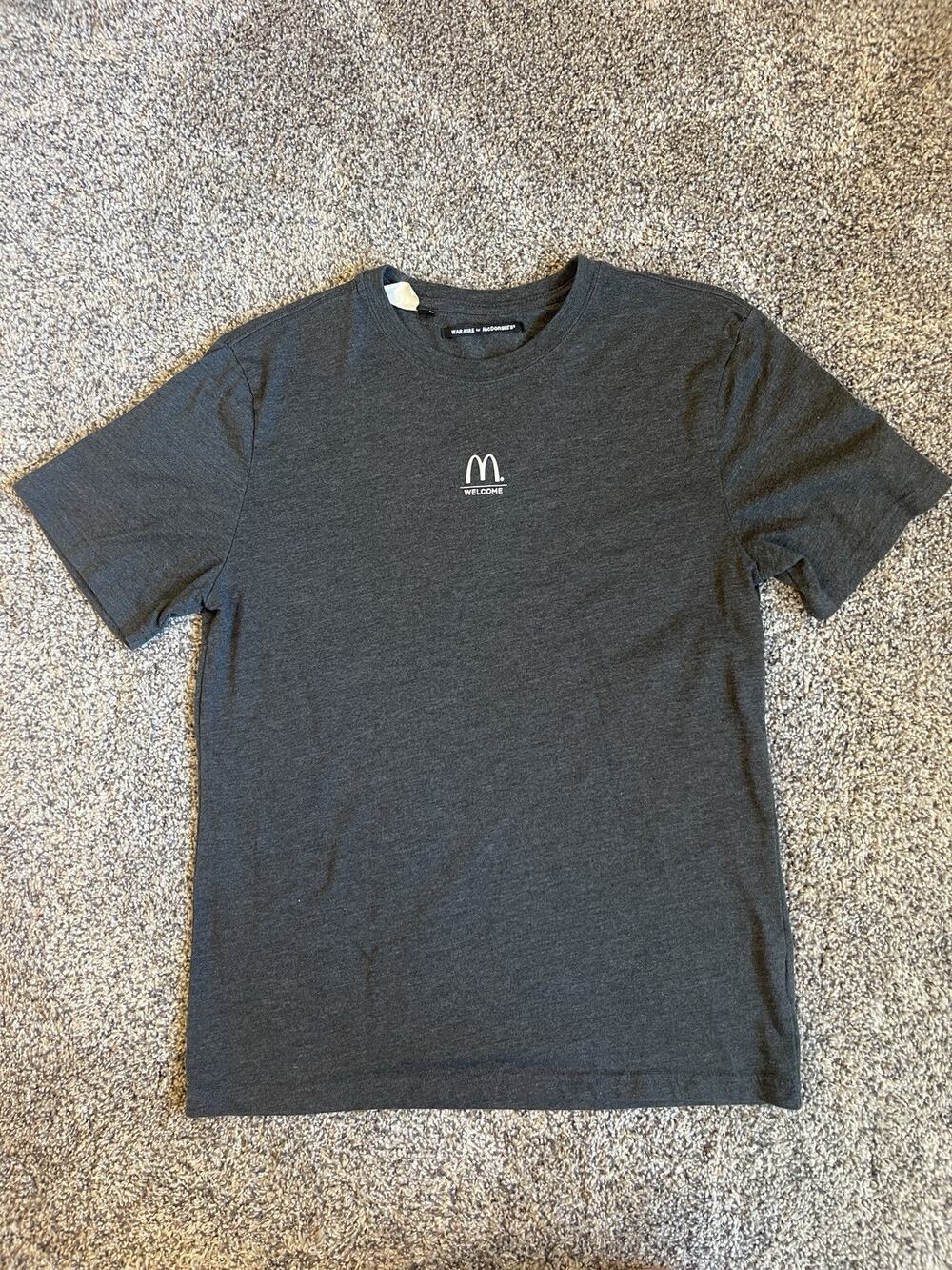 McDonald's Charcoal Gray Crewneck Employee T-Shirt Men's Size Small